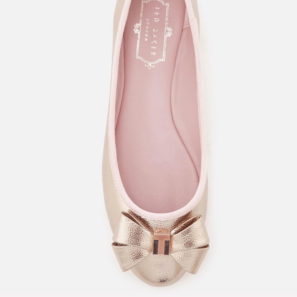 Ted Baker Rose Gold Immet 2 Ballet Flats 5 - Picture 3 of 7